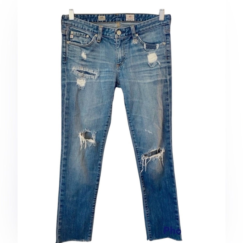 AG Adriano Goldschmied Skinny Denim Blue Jeans Womens 27 The Stilt Cigarette Leg